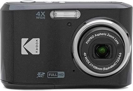 Kodak PIXPRO FZ45 Digital Camera, 16MP Point & Shoot with 4X Optical Zoom, 27mm Wide Angle, 2.7 Inch LCD, 1080p Video, Black