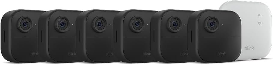 Blink Outdoor 4 XR – two-year battery wireless camera with 4x security coverage, 1000 ft open-air range or 400 ft with typical use — 6 camera system