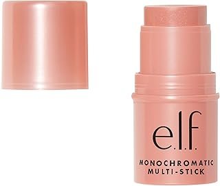 e.l.f. Monochromatic Multi Stick, Travel-Sized Luxuriously Creamy & Blendable Color, For Eyes, Lips & Cheeks, Vegan & Cruelty-Free, Glistening Peach, 0.17 Oz