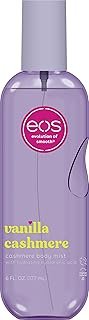 eos Cashmere Body Mist, Vanilla Musk & Cozy Caramel, Hair Mist and Body Spray for Women, Moisturizing Formula with Hyaluronic Acid, Vegan, Cruelty-Free, 6 fl oz