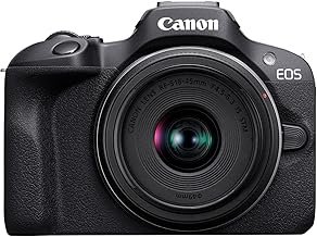 Canon EOS R100 Mirrorless Camera RF-S18-45mm F4.5-6.3 is STM Lens Kit, 24.1 Megapixel CMOS (APS-C) Sensor, 4K Video, Wi-Fi & Bluetooth, Beginner Photographers and Creators, Digital Camera, Black