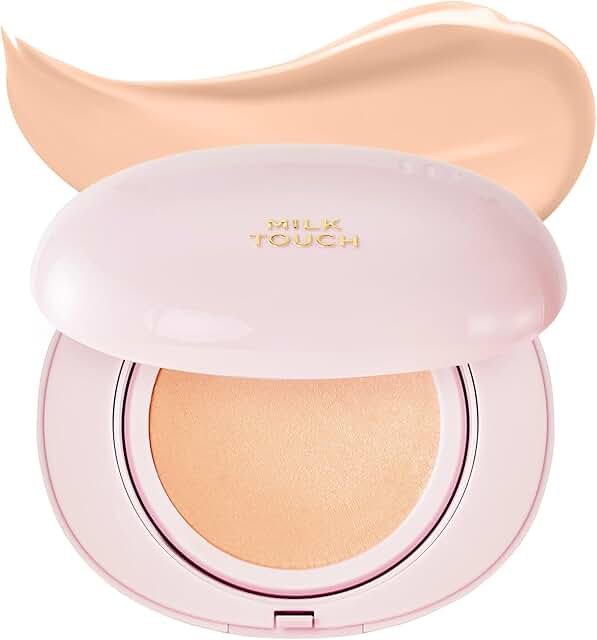 milktouch Cushion Foundation, 24H Flawless Skin, Radiant Shine, No Oxidation, Long-Lasting, Non-Creasing, 60% Hydrating Skincare Infused Korean (21N Natural Beige)
