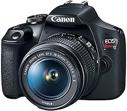 Canon EOS Rebel T7 DSLR Camera EF-S 18-55mm f/3.5-5.6 is II Lens Kit, 24.1 Megapixel CMOS (APS-C) Sensor, Full HD Videos, Built-in Wi-Fi, Beginner Photographers, Digital Camera, Black | 24.1 Megapixel CMOS (APS-C) Sensor, Full HD Videos, Built-in Wi-Fi, B