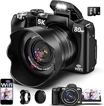 Cameras for Photography 5K Digital Camera WiFi 80MP UHD Autofocus Vlogging